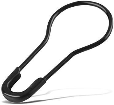 Officepal Round Safety Pins (Black, 500-Count)