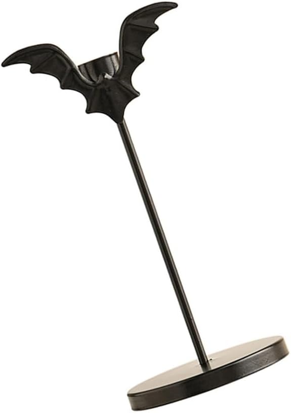 Gothic Bat Shape Candelabra Decoration Iron Taper Candleholder Easy Setups Festives Table Centerpieces Decors