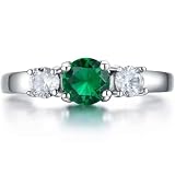 AILAAILA Kids Rings for Girls May Birthstone Rings Women Birthday Gifts Stainless Steel Jewelry Emerald Rings for Women Teens Little Girls Size 2
