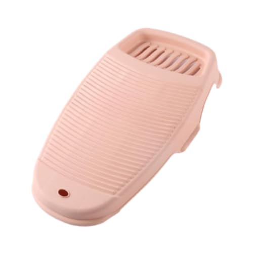Clothes Washboard Wash Board with Soap Holder Laundry Board Laundry Scrubbing Board for Small T Shirts Underwear Household, Pink