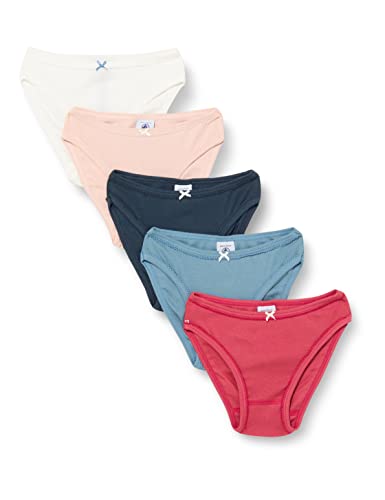 Petit Bateau GIRLS' COTTON BRIEFS - 5-PACK MULTI COLOR SIZES 2-12 YEARS