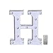 Produktbild Alphabet Light White Led Night Lamps Plastic Letter Standing Hanging Wedding Party Bedroom Xmas Decoration Beleuchtung Licht Oben Kunststoff Briefe Stehen HäNgend A-M Wohnaccessoires Lichter ZubehöR