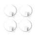 4 x Farbige Magnethaken Antirutsch Solid Magnete mit Haken - Bunte Anti-Slip Hakenmagnete - 4 Stück - Haftkraft 2,6kg - starker Magnet für Schlüssel Küchengeräte Accessoires Kleidung, Farbe:weiß
