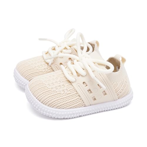 Image of BMCiTYBM Baby First Walking Shoes Boys Girls Infant Sneakers Breathable 6 9 12 18 24 Months Camel Size 6-12 Months Infant