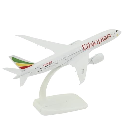 Modelo de avión B787 de colección en aleación a escala 1:400 réplica premium etíope