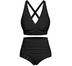 Maillot De Bain 2 Pièces Femme Gainant - Taille Haute, Push-up Et Ventre Plat - Plusieurs Coloris Disponibles
