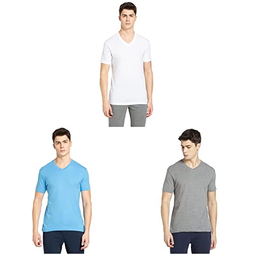 Image of Jockey Men's Solid Regular Fit T-Shirt (2726-0105-BLACK XX-Large)