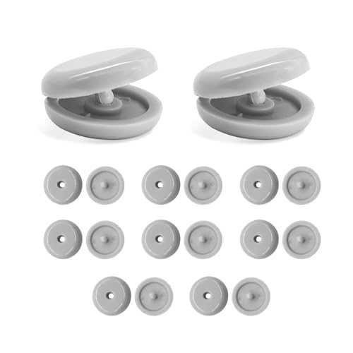 povtii 10 Sets Seat Belt Button Stop, Snap-On Plastic Seatbelt Stopper Clip Prevent Seat Belt Buckle from Sliding Down, No Welding Seat Belt Stop Kit, Universal Car Accessories (Gray)