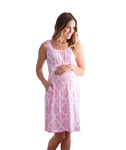 Baby Be Mine 2 in 1 Maternity Nursing Nightgown Sleeveless, Hospital Bag Must