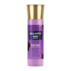 Bella Vita Luxury Date Women Body Spray Mist Perfume for Refreshing Floral & Vanilla Long Lasting Fragrance with Pink Pepper and Red Fruits 150 ml