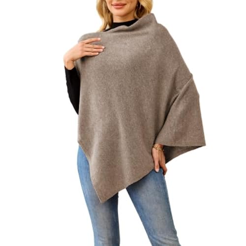 Ferand Women's Cashmere Wrap Soft Lightweight Poncho Sweater Cozy Travel Shawl
