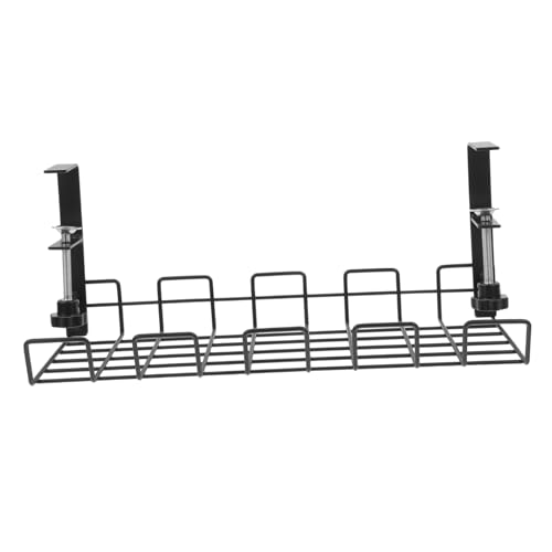 Hemobllo Organizador De Cables Debajo del Escritorio Rack De Gestión De Cables para Oficina y Hogar Diseño Ventilado para Evitar Sobrecalentamiento Compatible Regletas Negras