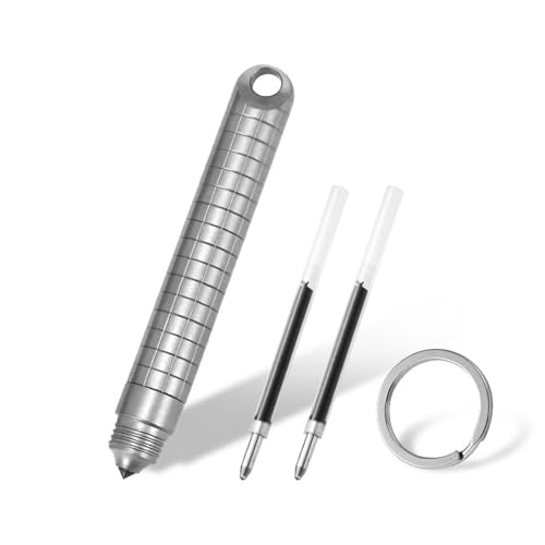 Mini stylo à bille Hamans EDC en titane gris de 7,3 cm idéal pour vos notes de voyage en randonnée