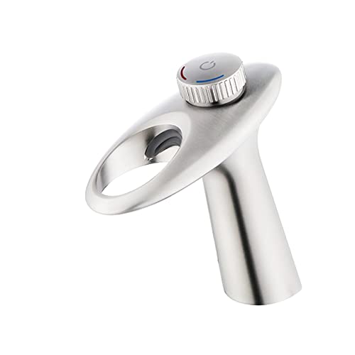 Mitigeur de lavabo en laiton chromé au design européen chic pour eau chaude et froide