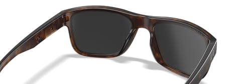 Image of Wiley X Ovation Captivate Polarized Sunglasses, Safety Glasses for Men and Women, UV Eye Protection for Shooting, Fishing, Biking, and Extreme Sports, Matte Tortoise Frames, Black Mirror Tinted Lenses