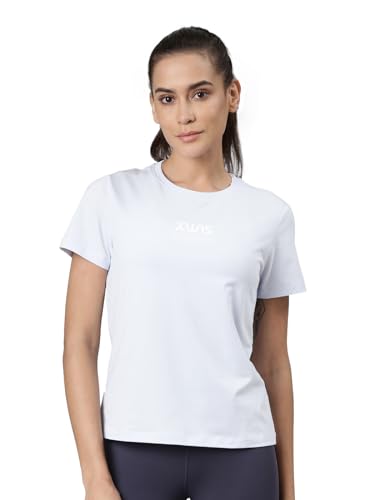 Image of XTEP Comprehensive Training Series Graphic Pattern, Crew Neck, Short Sleeve Slim Fit Training T-Shirt for Women
