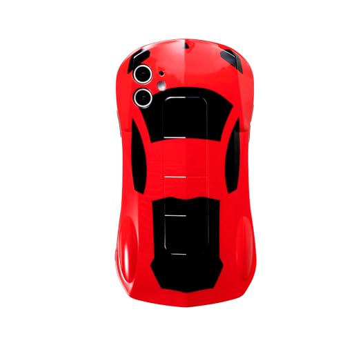 Imcooerkez Case for iPhone 11 Kid Boy Teen Girl, Cool Design Red Protective Soft iPhone11 Phone Cover Women Men, Fashion Race Sport Car iPhone 11 Case (Redcar)