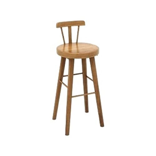 DFHS46JK Taburetes de Isla de Cocina Silla de Bar Madera for casa, Restaurante, balcón, Silla Alta con Respaldo para el Comedor