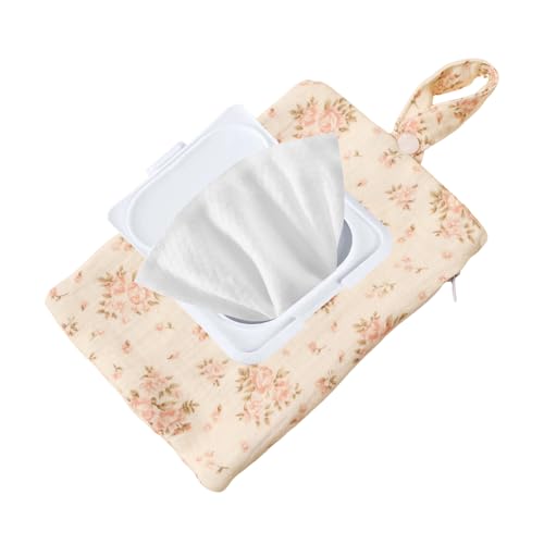 Compact Wipes Storage, Lightweight Diaper Pouch, Portable Wipe Pouch with Lanyard, Easy Refill Case, Travel Kid Organizer with Quick Access, Children Accessories for Stroller Car and Nursery