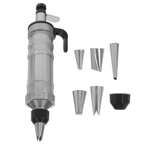 NUOBESTY Herramienta de Repostería Acero Inoxidable para Decoración de Pasteles con Boquillas Intercambiables Prensa para Galletas y Manga Pastelera Multifuncional Desmontable y Fácil de