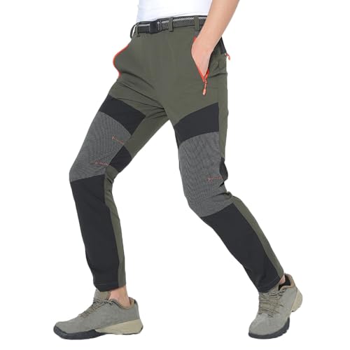 Men's Hiking Pants Quick Dry Outdoor Water Resistant Lightweight Mountain Breathable Zipper Pocket Cargo Work Pants