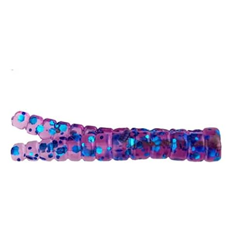 Trout Magnet 50-Pack Split-Tail Grub Body Pack, Also Great for Bass and Panfish, Purple Redemption Cover