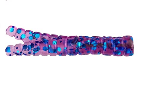 Trout Magnet 50-Pack Split-Tail Grub Body Pack Also Great for Bass and Panfish Purple Redemption