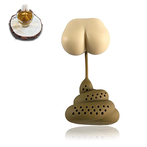 ZHANGHAN Infuseur À Thé en Silicone - Passoire À Thé en Forme De Caca Boule Dinfuseur De Thé Réutilisable Filtre À Thé pour Mug Tasse Théière, 10x5x5cm Cover