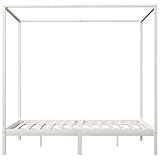 Estructura de Cama de Madera, Estructura de Cama con Dosel Elegance para Dormitorio