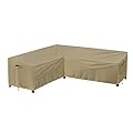 PureFit Outdoor Sectional Sofa Cover Waterproof L Shaped Patio Furniture Covers for Deck, Lawn and Backyard, 83”x104” Left Facing, Camel
