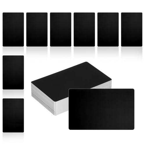 Cartes de visite en métal QUARKZMAN plaques aluminium noir haut de gamme