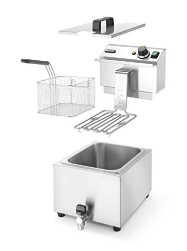 HENDI Fritteuse Mastercook, mit Ablasshahn,Tisch Friteuse, Sicherhetsthermostat, Frittierkorb mit extra langen Griff… – Bild 3