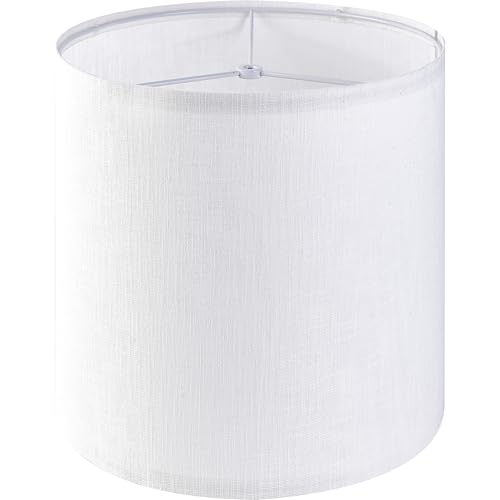 Small Drum White Texture Lampshades Replacemnt for Table Lamps Pendant Light-10
