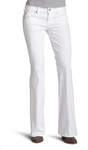 7 For All Mankind Women's Petite Lexie A Pocket Flare Jean in Clean White, Clean White, 29