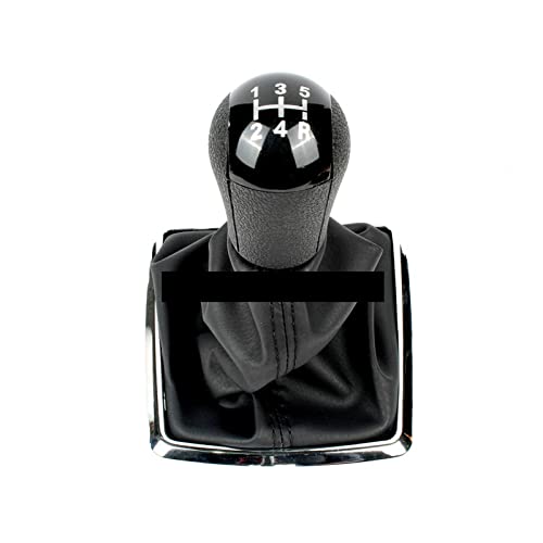 Jemeta 5/6 Speed Manual Gear Stick Shift Knob With Leather Boot Fit For Ford Focus 2 2005-2011 Replace (Color : 6 Gear Knob Boot-01, Size : 1) #TOP3