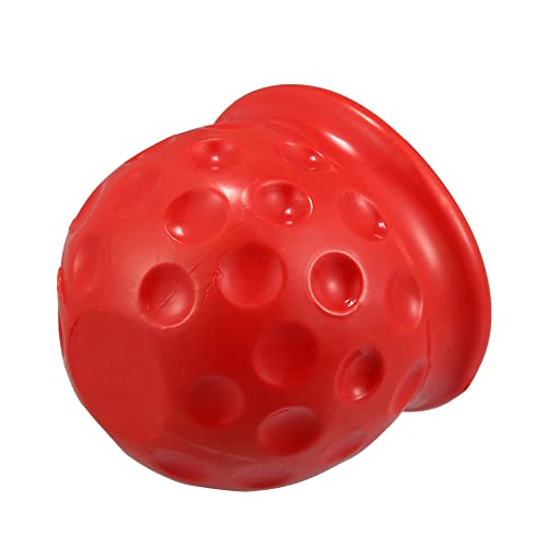 X Autohaux 2Pcs Universal Trailer Hitch Ball Cover Waterproof Dustproof 50Mm Id Red For Car Truck Rv Boat #TOP4