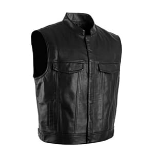 CHUNYU Kunstleer Loose Fit Herfst Winter Knopen Sluiting Zakken Jas Vest Fietsjack Vest (Color : D, Size : XXL)