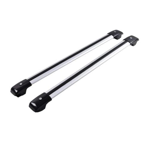 Barras transversales de aluminio de 120cm para techo de coche SUV universal color blanco