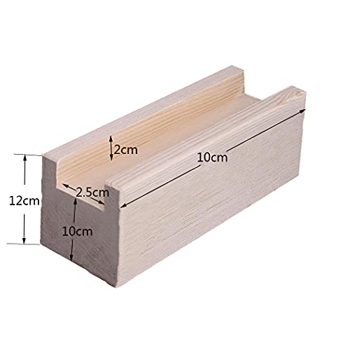 Patas de madera de 10 cm para elevar muebles en juego de 4 piezas 3