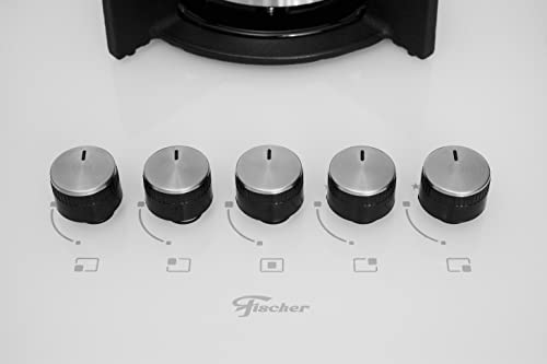 FISCHER COOKTOP GÁS 5 BOCAS TC INFINITY MESA VIDRO BRANCO BIVOLT 26298-62470