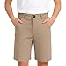 Uniform Shorts for Girls with Functional Pockets School Uniform Shorts for Teen Girl Pants Basic Clothes Bermuda Short Khaki