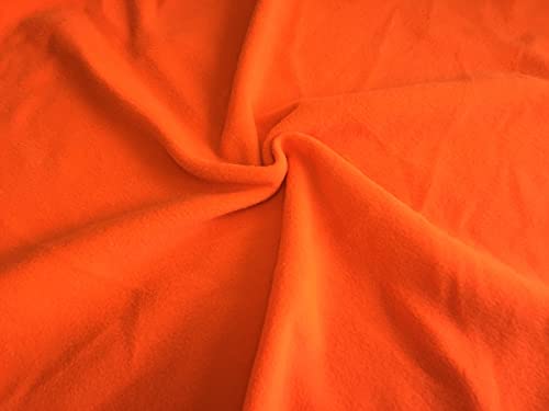 Tissu polaire anti-boulochage orange haute visibilité 5m x 150cm