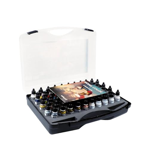 Vallejo - Basic Case | Model Color Range | Modeling Acrylic Paints | 80 Bottles x 18 ml (0.60 fl.oz.)