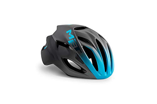 MET Casco RIVALE L(59-62), Adultos Unisex, Multicolor (Negro Azul)