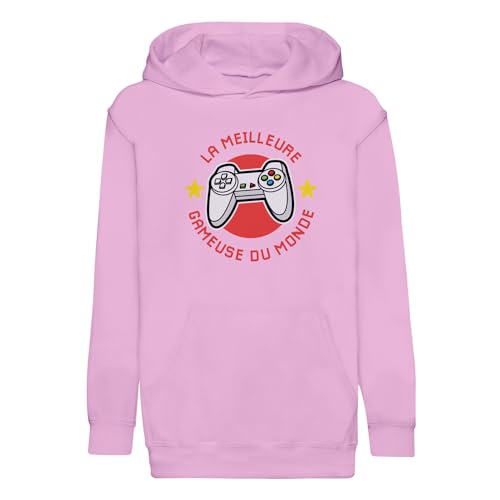 Sweat à capuche enfant la meilleure gameuse du monde un vêtement confortable et résistant pour fille