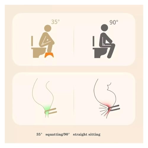 Taburete para el inodoro y sentadillas: alza portátil de plástico resistente 4