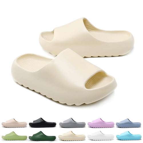 Image of Cloud Slides for Kids,Boys Girls Shower Slippers Bathroom Pool Sandals,Toddler Home House Open Toe Comfy Thick Sole Slippers,Summer Non-Slip Beach Shoes