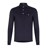 【Morethan】×【COSPACH】コラボ 街乗りサイクルポロ サイクルジャージ 長袖 メンズ レディース 襟付き 吸汗速乾 抗菌防臭 UVカット 通勤 通学 仕事 アウトドア 普段着 スポーツ対応 おしゃれなサイクルウェア 紺色 Lサイズ MT-CSP-L1