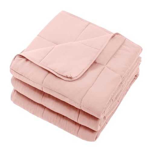 Pink Weighted Blanket for Adults 20lbs, 88"x104", King Size Cooling Heavy Throw Blanket for 130-220lbs, Microfiber Soft Thick Big Blankets Weighted Comforter Gift for Sleeping