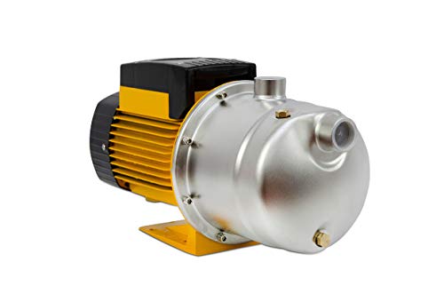 AgoraDirect - Pompe d’Arrosage, Pompe De Surface 900W, 4.44m3/h, Acier Inoxydable, Profondeur Maximale 50m, Câble Électrique 85cm, 2850RPM, 1”, IPX4, Roues En Laiton, Pompe De Jardin Cover